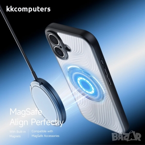 Силиконов твърд кейс Dux Ducis AIMO с Magsafe, За iPhone 17 (6.3), Черен и Протектор, снимка 5 - Калъфи, кейсове - 52062290