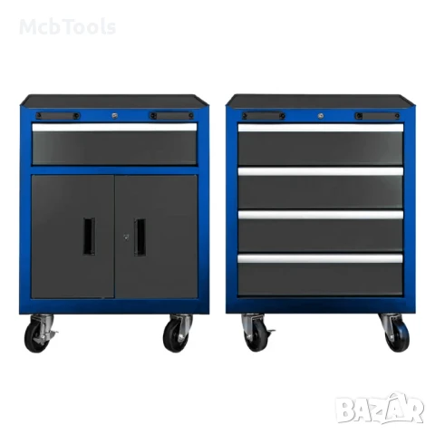 Комплект за работилница 6 части – работна маса, шкафове и сервизни колички – метални Hawek, снимка 6 - Други инструменти - 50748233