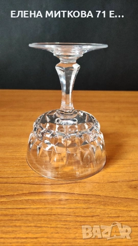 Масивни кристални чаши комплект от 4 бр., снимка 4 - Чаши - 53929279