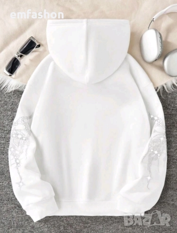 Детски суичър бял/розов 134 см./9г., снимка 8 - Детски анцузи и суичери - 51988826