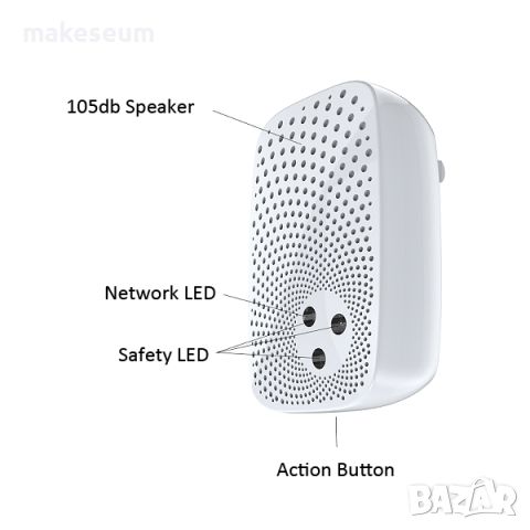 Aeotec Z-Wave Plus Siren Gen5 - smart home сирена, снимка 6 - Друга електроника - 45699566