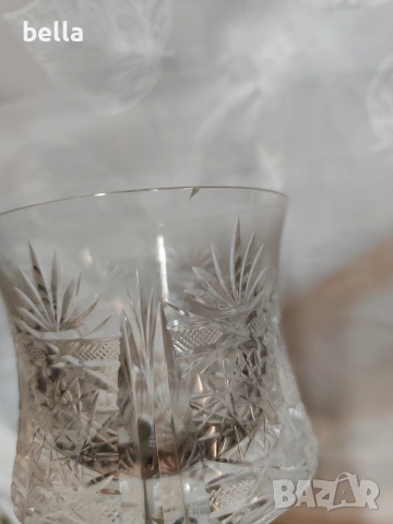 Антикварна чаша висококачествен калай (Pewter) и кристал, снимка 8 - Антикварни и старинни предмети - 53591362