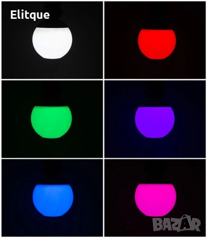 Цветна LED крушка с дистанционно управление – 16 цвята, снимка 12 - Лед осветление - 53432154