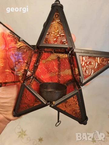 коледна витражна стъклена звезда фенер   26/2, снимка 6 - Декорация за дома - 50598288