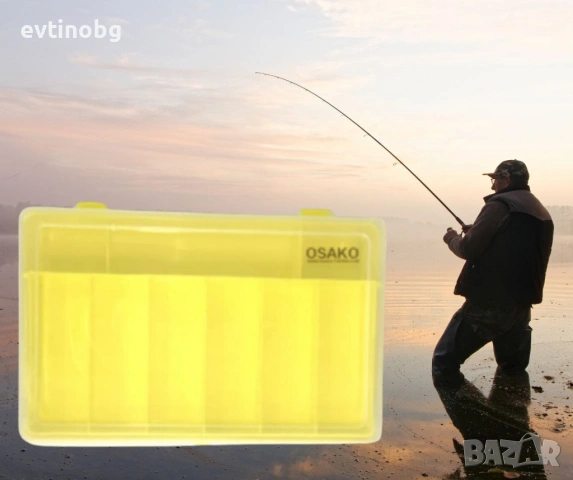 Кутия за риболов, К31 , жълта ,голяма
