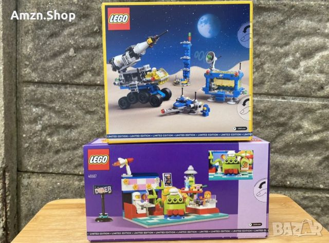 Lego Space Micro Rocket Launcher & Alien Space Diner 40712 40687 Limited Edition, снимка 1 - Колекции - 46232754