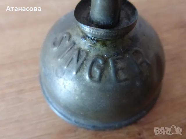 Масльонка месинг за шевна машина Singer 1910 г, снимка 4 - Шевни машини - 47156497