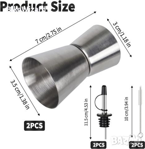 Комплект мерителна чаша за коктейли Ajerg 30ml 15ml НОВИ, снимка 2 - Други стоки за дома - 46665105