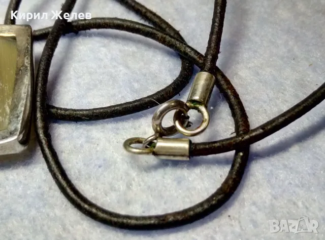 СТАРО КОЛИЕ УНИКАТ КОСТ с РЪЧНО ИНКРУСТИРАН КРАЛСКИ СЕДЕФ в МЕЛХИОРЕН ОБКОВ ЧАСТ от КОМПЛЕКТ 50120, снимка 8 - Антикварни и старинни предмети - 49885936