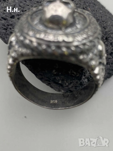 Сребърен пръстен уникален, снимка 2 - Пръстени - 52091218