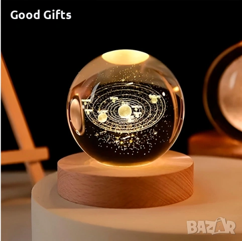 Кристална LED Сфера „Космическа магия“ – Вашата лична вселена у дома, снимка 7 - Декорация за дома - 53560934