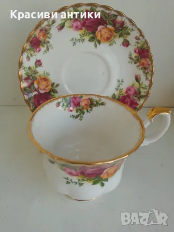 Royal Albert old country roses чаша чай, снимка 3 - Антикварни и старинни предмети - 49436352