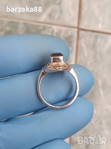 Сребърен пръстен с Марказити, снимка 2 - Пръстени - 45959724