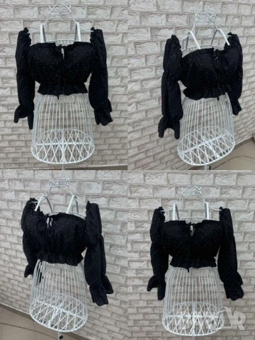 къси топове с камъни , снимка 3 - Блузи с дълъг ръкав и пуловери - 50873792