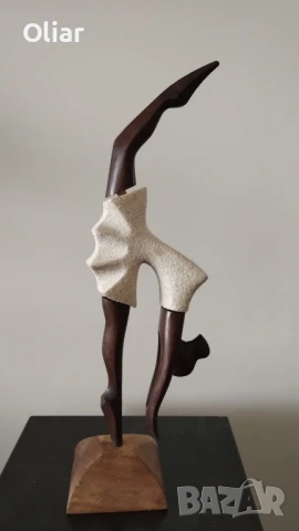 Прекрасна статуетка на балерина от дърво. , снимка 6 - Статуетки - 51291750