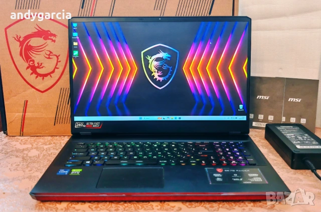 NVidia RTX 3070 8GB/Intel Core i7-11800H/16GB RAM/1TB SSD NVMe/17.3 IPS 240Hz FullHD/MSI Raider 76, снимка 2 - Лаптопи за игри - 53757006