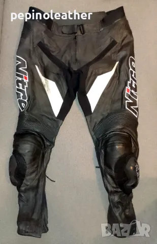 NITRO by Knox - Английски кожен мото панталон с протектори, номер 60