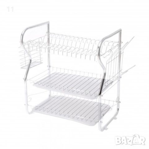 Сушилник за съдове Rosberg R53000O, 3 нива, 43x24x45 см, снимка 4 - Сушилници - 53542736