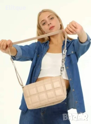 Дамска капитонирана малка чанта в модерни цветове, снимка 6 - Чанти - 52889056