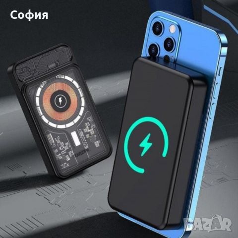 Външна батерия с безжично зареждане, Power bank KLGO KP-92 10000mAh, снимка 4 - Външни батерии - 45560595