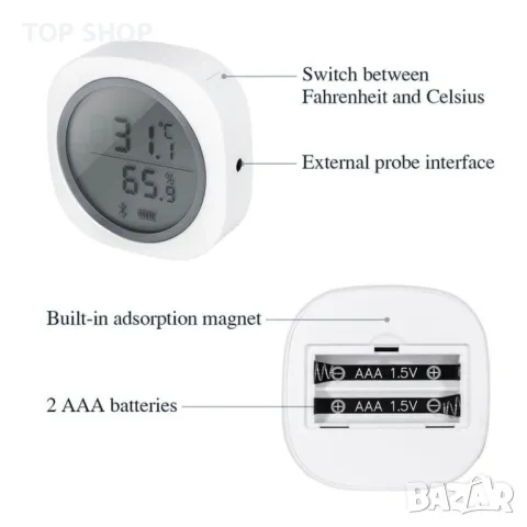 Bluetooth термометър за температура и влажност IBS-TH1 Plus, снимка 1 - Друга електроника - 48751774