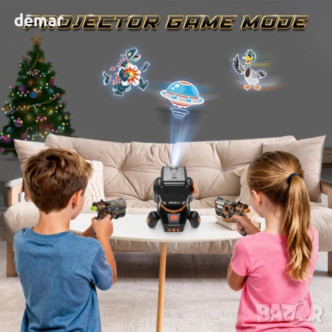 VATOS Акумулаторни инфрачервени лазерни пистолети за 2 души и проектор, снимка 2 - Образователни игри - 52721464