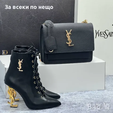 Дамски боти на ток Yves Saint Laurent Код D799, снимка 9 - Дамски боти - 47147238