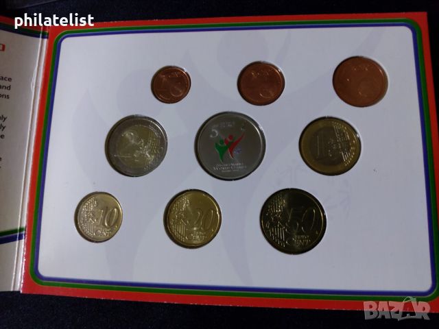 Ирландия 2003 - Комплектен банков евро сет от 1 цент до 2 евро + 5 евро възпоменателна монета, снимка 3 - Нумизматика и бонистика - 45596617