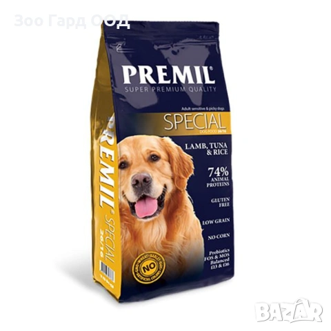 PREMIL SPECIAL- ПЪЛНОЦЕННА ХРАНА ЗА КУЧЕТА С КАПРИЗЕН АПЕТИТ С АГНЕШКО МЕСО И ОРИЗ 15кг.