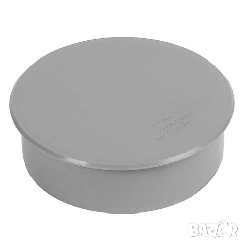 Тапа за канализационна тръба Pestan, Ф110, PVC, Сива