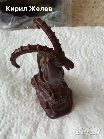 Бронзова фигурка на див козел 26518, снимка 8 - Колекции - 54179401