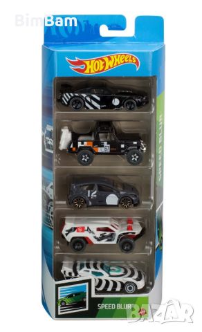 Оригинален комплект колички Hot Wheels -  Speed Blur, снимка 1 - Коли, камиони, мотори, писти - 45993644