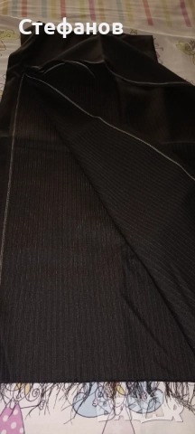 Черен габардин на черно райе, снимка 2 - Други - 52813914