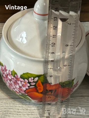 Съветски порцеланов сервиз за чай / кафе , снимка 9 - Сервизи - 54086638