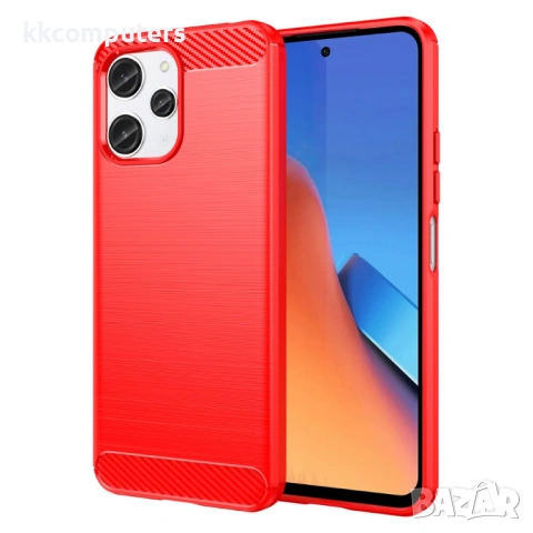 Xiaomi Redmi 12 5G (Global) / Poco M6 Pro 5G Удароустойчив Carbon Fiber Калъф и Протектор, снимка 3 - Калъфи, кейсове - 53233061