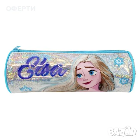 Несесерл Холографски блясък Elsa Frozen ?7.5x22.5cm арт No239867, снимка 1 - Раници - 46920796