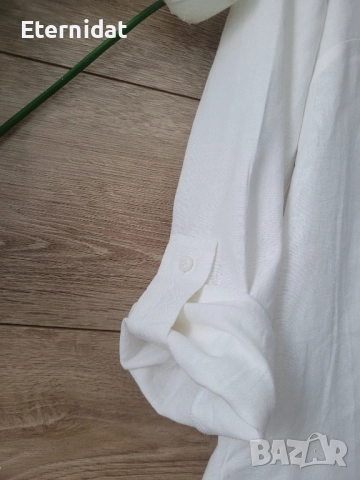 Бяла риза LIPSY лен , снимка 8 - Ризи - 51788727