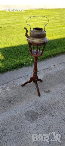 Висока поставка масив с чайник, снимка 6 - Декорация за дома - 53673616