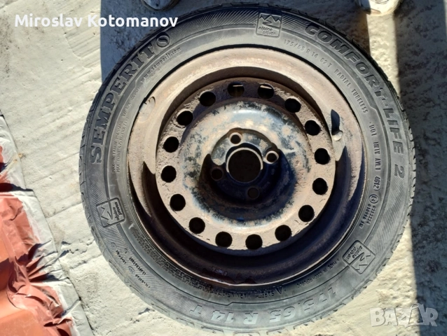 Гуми Семперит 175/65/14, с железни джанти, 40лв за двете, снимка 6 - Гуми и джанти - 52938528