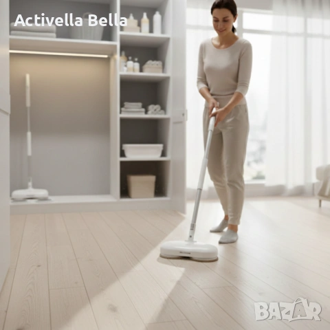 Електрически моп със спрей и центрофуга – за бързо и ефективно почистване, снимка 4 - Парочистачки и Водоструйки - 53267267