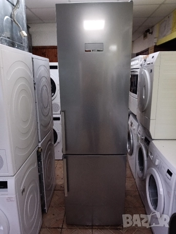 Иноксов комбиниран хладилник с фризер Бош Bosch Total No Frost 2 години гаранция!