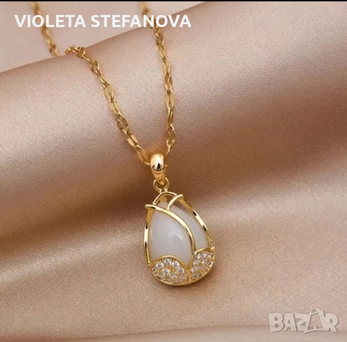 Дамски позлатени бижута от медицинска стомана , снимка 3 - Колиета, медальони, синджири - 52737138