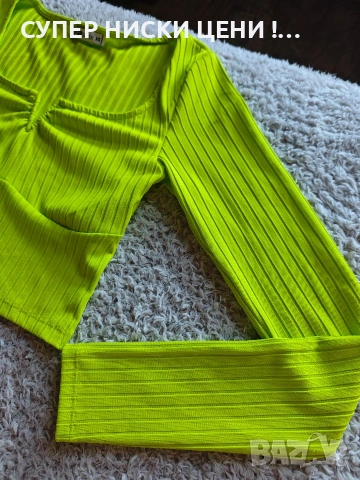 Дамска къса блуза с дълъг ръкав, снимка 6 - Блузи с дълъг ръкав и пуловери - 53846509