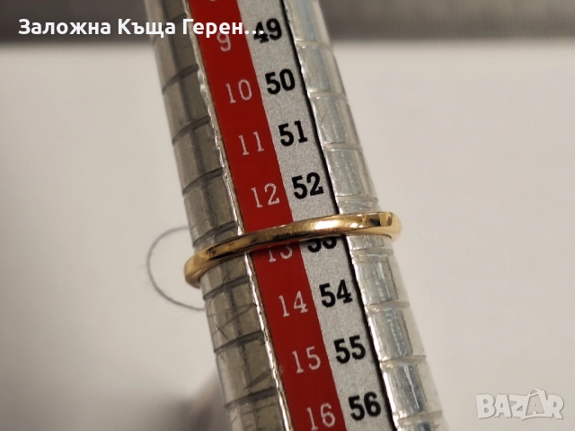 Златен пръстен 1,7гр, снимка 4 - Пръстени - 52687925