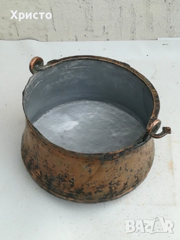 Ръчно изработено бакърено котле/менче., снимка 3 - Антикварни и старинни предмети - 52878820