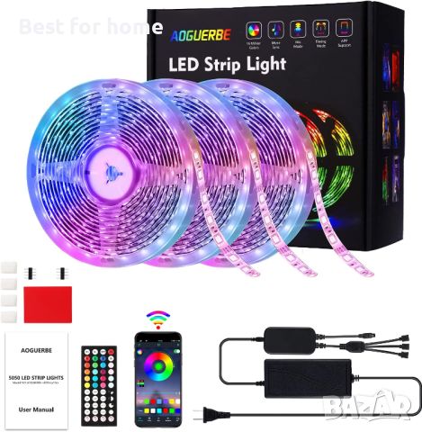 LED RGB смарт WiFi лента 15 метра AOGUERBE