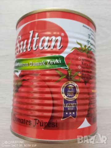 Консерва фино смляно доматено пюре Sultan 800 гр., снимка 1 - Други - 45616132