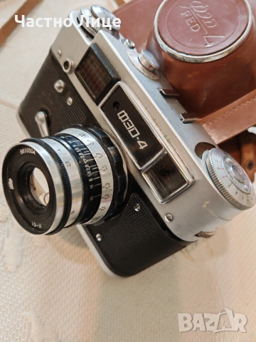 Качествена Як Руски Соц СССР Фотоапарат ФЕД 4 с Калъф. Работи , снимка 2 - Фотоапарати - 54056210