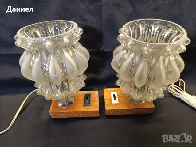 Две ретро настолни лампи, снимка 2 - Антикварни и старинни предмети - 52449416