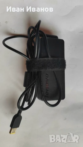 Оригинално зарядно за лаптоп lenovo 65w вата, правоъгълна букса, снимка 4 - Части за лаптопи - 50800313